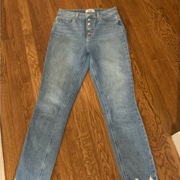 EUC PAIGE Sarah Slim button down jeans.  Sz 26 worn once! - Picture 16 of 16
